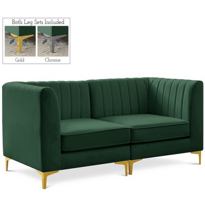 Meridian Furniture,Alina Velvet Modular Sofa