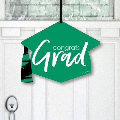 Big Dot of Happiness Green Grad - Best is Yet to Come - Hanging Porch Green Graduation Party Outdoor Decorations - Front Door Decor - 1 Piece Sign