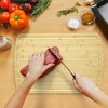 Orieon Large Bamboo Cutting Board 30x20 with Juice Grooves – Reversible Chopping Board for Kitchen & Commercial Use. - 3 of 4