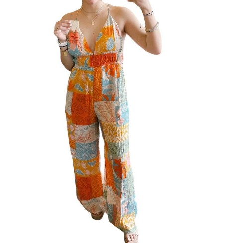 Women s Wide Leg Printed Jumpsuit Illa Illa Target