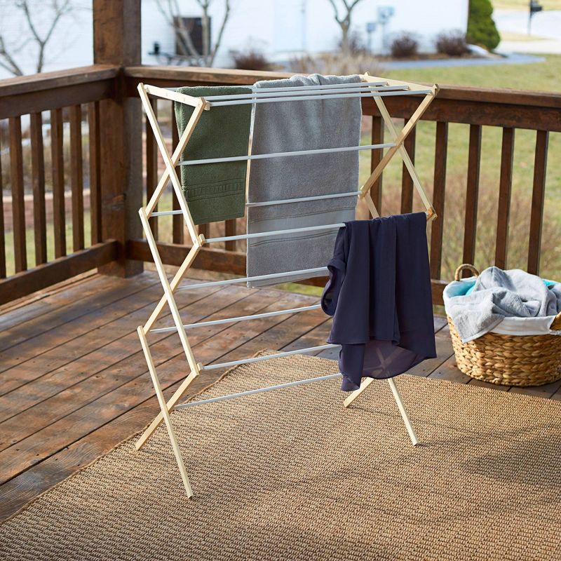 Household Essentials Wood Clothes Dryer White, 3 of 5