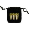 WE Games Brass Cribbage Pegs with Swarovski Austrian Crystals in Black and Clear - Velvet Pouch - Set of 6 (2 Colors, 3 Pegs in Each Color) - 3 of 4