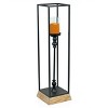 Alpine Corporation 33" LED Candle Lantern: Elegant Iron Design, Timer Function, Indoor/Outdoor Use - 3 of 4