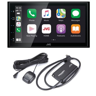 JVC KW-M560BT Digital Media Receiver 6.8" Touch Panel Compatible With Apple CarPlay & Android Auto with SXV300v1 Satellite Radio Tuner