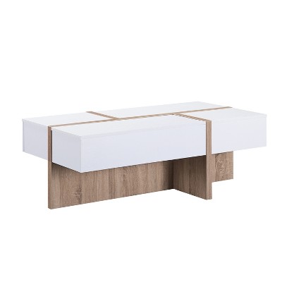 Odelia Coffee Table White/Brown - miBasics