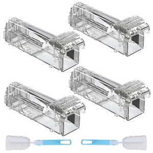 iMountek "4Pcs Humane Live Mouse Trap - Reusable Rat Rodent Catch & Release Cage, Safe for Family & Pets" white - 1 of 4