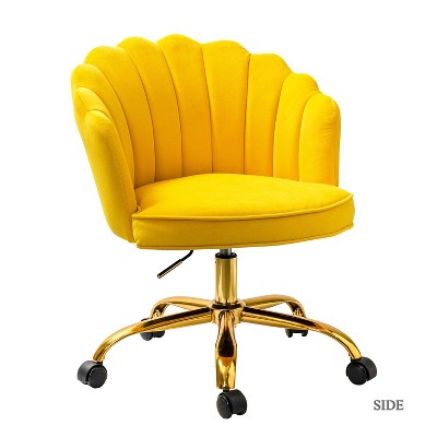 Belanda  Task Chair with Golden Base for Living Room and Office Room | KARAT HOME