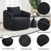 PAGED Swivel Upholstered Sofa High-Resilience Sponge Single Sofa with One Soft Pillow for Living Room, Home Office - 2 of 4