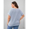 Women's Plus Size T Shirts Oversized Tees Summer Short Sleeve Crew Neck Tunic Tops - 4 of 4
