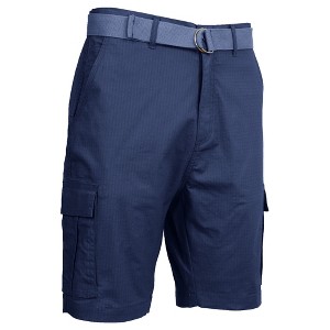 Galaxy Rugged Trail  Men's Cotton Stretch Ripstop Cargo Shorts With Belt - 1 of 4