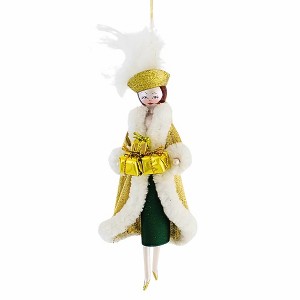 Italian Ornaments 7.0 Inch Holiday Shopping On Bond Street Italian Fashion Lady Tree Ornaments - 1 of 4
