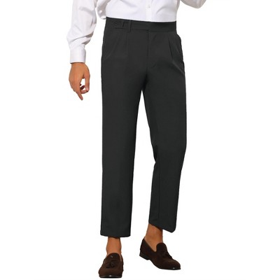Lars Amadeus Men's Slim Fit Pleated Front Solid Business Dress Pants