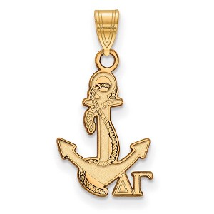 Black Bow Jewelry 14k Yellow Gold Plated Sterling Silver Delta Gamma Greek Life Small Pendant - 1 of 3