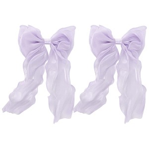 Unique Bargains Women's Cute Bow Hair Pins 10.24"x6.69"x0.79" 2 Pcs - 1 of 3