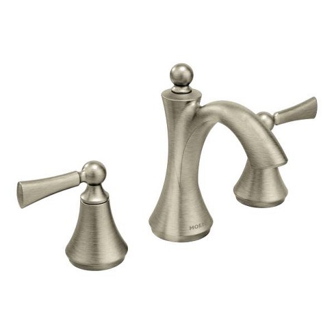 Moen T4520 Wynford Double Handle Widespread Bathroom Faucet Less