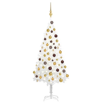 Artificial Christmas Tree with LEDs&Ball Set White 47.2" vidaXL vidaXL