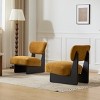 Set of 2 Accent Chair with Beige Upholstery, Comfortable Modern Accent Chairs with Wood Base for Living Room or Office-Maison Boucle - 2 of 4