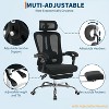 Ergonomic Office Chair with Adjustable Headrest, Lumbar Support & Retractable Footrest - Home Executive Desk Chair - 4 of 4