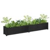 vidaXL Solid Wood Pine Garden Planters - Pair of Outdoor Flower Boxes, Black, Durable and Weather-Resistant, Assembly Required - 78.7"x12.2"x12.2" - 3 of 4