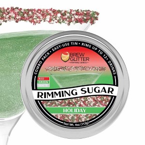 Brew Glitter Colorful Cocktail Rimming Glitter Sugar Series (1x 4oz Tin) - 1 of 4