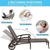 Vintage 5-Level All-weather Cross Weave Chaise Lounge Chairs,1pcs Patio Reclining Chair With Adjustable Foot Pads -Maison Boucle - 4 of 4