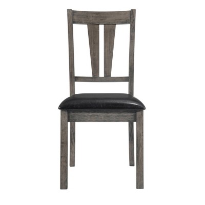 Grayson 5-Piece Gray Oak Dining Set with Padded Seats