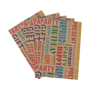 Unique Bargains Gift Wrap Paper Kraft 27.56"x19.69" 5 Pcs - 1 of 4