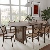 PexFix 67" x 33.5" Modern Farmhouse Kitchen Dining Room Table Furniture Oval Walnut Kitchen Table with Rattan Woven Legs for Kitchen Bar Living Room - 4 of 4