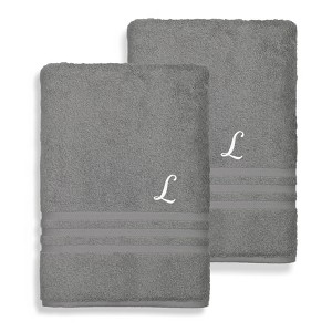 Linum Home Textiles 100% Turkish Cotton 2PC Denzi Bath Towel Set - 1 of 1