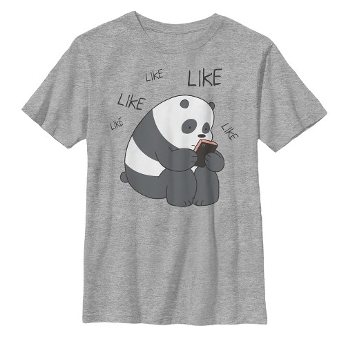 gebonden Onaangeroerd Kaarsen Boy's We Bare Bears Panda Internet Likes T-shirt : Target