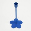Gulches Floral Fusion Blue Glass Decorative Candle Holder 1-Pack - 4 of 4
