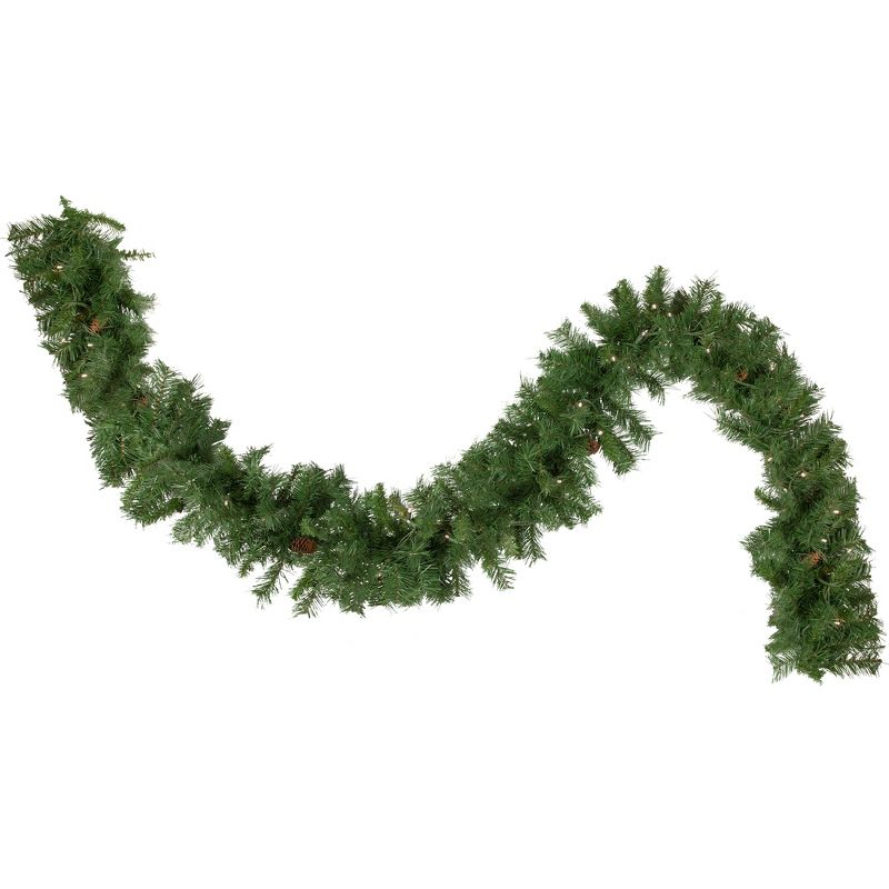 Northlight Pre-Lit Black River Pine Artificial Commercial Christmas Garland - 50' x 12" - Warm White LED Lights, 1 of 5