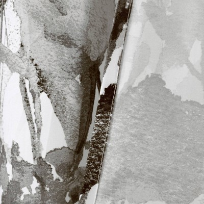 Zuri Flora White and Black Polyester Shower Curtain, 72" x 72"