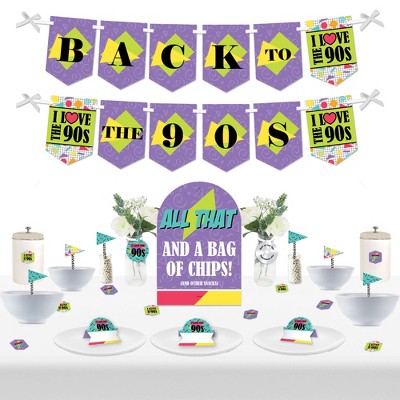 Big Dot of Happiness 90’s Throwback - DIY 1990s Party Signs - Snack Bar Decorations Kit - 50 Pieces