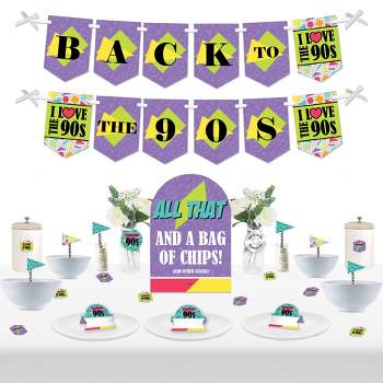 Big Dot of Happiness 90’s Throwback - DIY 1990s Party Signs - Snack Bar Decorations Kit - 50 Pieces