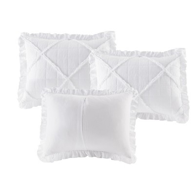 White Microfiber Reversible Quilted Daybed Cover Set