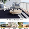 Outdoor Rug Area Rugs for Patio Waterproof Plastic Straw Reversible Border Rug for Porch Patio Outside RV Deck Balcony Picnic Beach - 4 of 4
