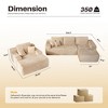 XIZZI Modular Sectional Sofa Couch, L/U-Shape Upholstered Couch, Modern Minimalist Couches for Living Room, Free Combination Deep Seat Corner Couch - 3 of 4