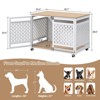 Dog Crate for Medium & Large Breed, End Table Dog Kennel, Chew-Resistant, White - 2 of 4