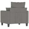vidaXL Modern 1-Seater Sofa Chair, Dark Gray Fabric, Highly Comfortable, Sturdy and Stable Frame, Thickly Padded Seat, Simple and Elegant Design - 4 of 4