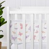 Sweet Jojo Designs Girl BreathableBaby Breathable Mesh Crib Liner Baby Nursery Butterfly Blush Pink and Purple - 4 of 4
