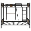 NicBex L-Shaped Metal Twin/Twin Bunk Bed with Storage Shelves&Guardrails,Heavy Duty Bunkbed,Noise-Reduced Bed Frames for Teens&Adults,250lbs Max,Black - 2 of 4
