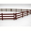 Standi Toys 1/64 Brown Plastic 3 Rail Fence 6" Sections 6 Pack STBFP6 - 2 of 3