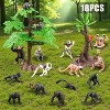 16-Piece Apes & Monkeys Figurine Set with Trees, Mini Animal Toys for Kids Parties, Gifts & School Projects - 2 of 4