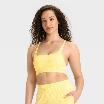 Women's Seamless Ribbed Light Support Sports Bra - All In Motion™