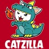Men's Design By Humans Catzilla Halloween Costume Dragon Monster Kitten Cats Lover By lenxeemyeu T-Shirt - 2 of 4