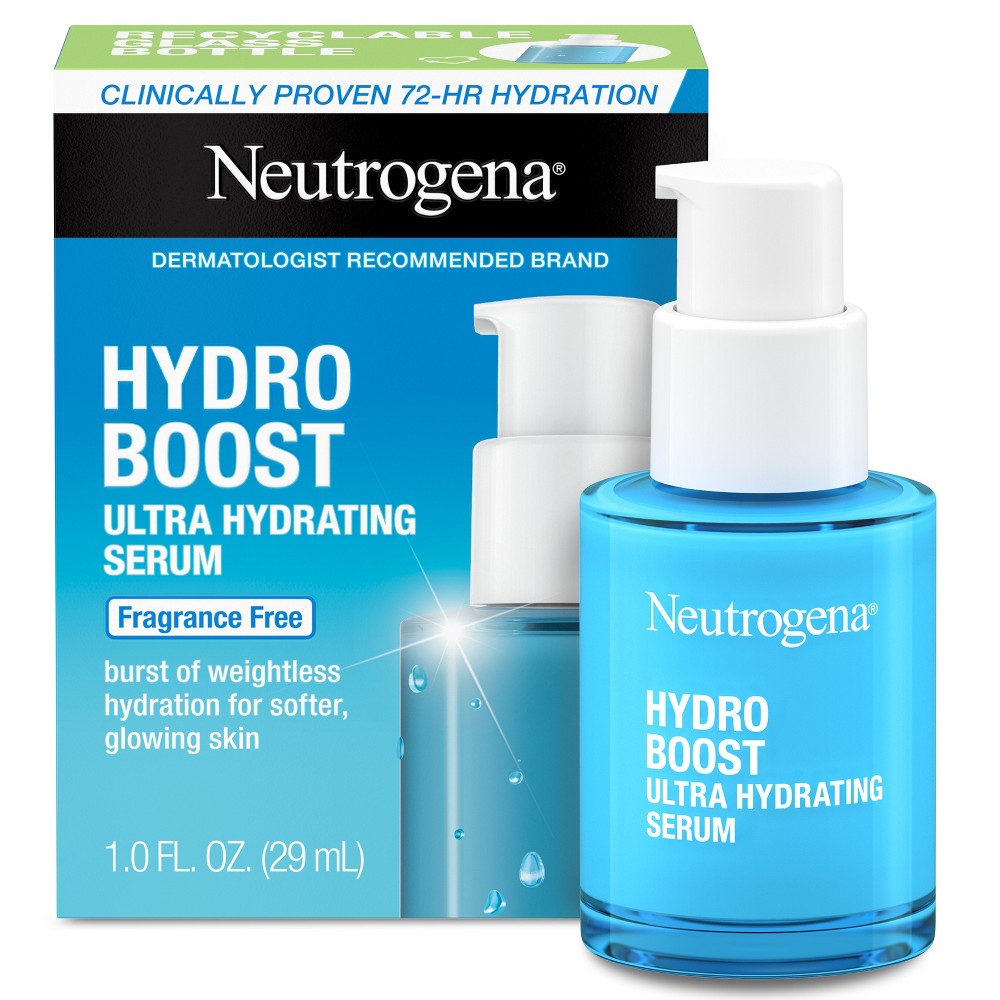 Photos - Cream / Lotion Neutrogena Hydro Boost Hyaluronic Acid Face Serum - Fragrance Free - 1.0oz 