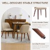 2Pcs Modern Wooden Accent Dining Chairs, Upholstered Armless Chairs with Padded Seat and Sturdy Wood Legs for Kitchen, Dining Room, Restaurant - 4 of 4