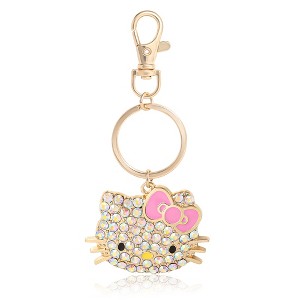Hello Kitty Pave Crystal Bling Embellished Travel Keychain - 1 of 4