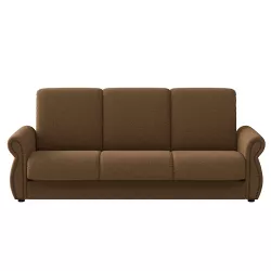 Berganza Flared Rolled Arm Chestnut Brown Chenille - Convert-A-Couch